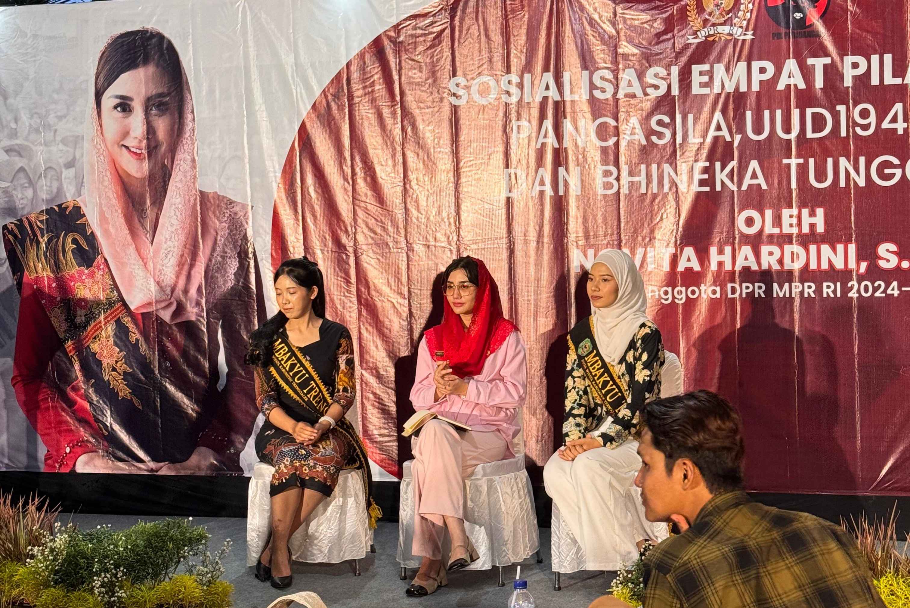 Sosialisasi Empat Pilar di Prigi, Novita Hardini Ajak Pemuda dan Pelaku UMKM Bangkit Lewat Nilai Kebangsaan